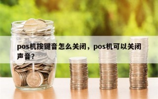 pos机按键音怎么关闭，pos机可以关闭声音？