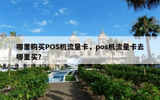 哪里购买POS机流量卡，pos机流量卡去哪里买？