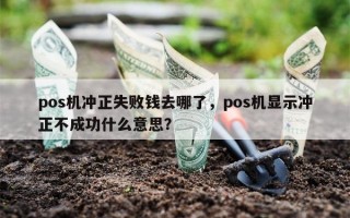 pos机冲正失败钱去哪了，pos机显示冲正不成功什么意思？