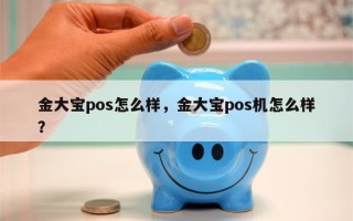 金大宝pos怎么样，金大宝pos机怎么样？