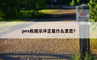 pos机提示冲正是什么意思？