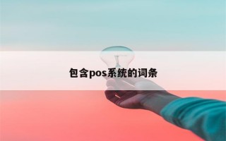 包含pos系统的词条