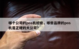 哪个公司的pos机好些，哪些品牌的pos机是正规的大公司？